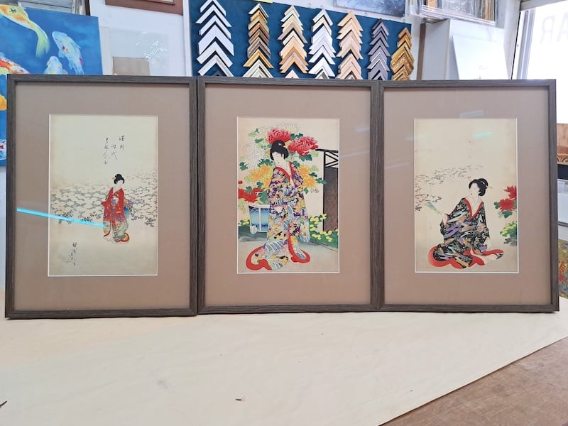 Frame Japanese block prints and Asian artwork with authentic mat boards. Museum-quality preservation for antique prints.