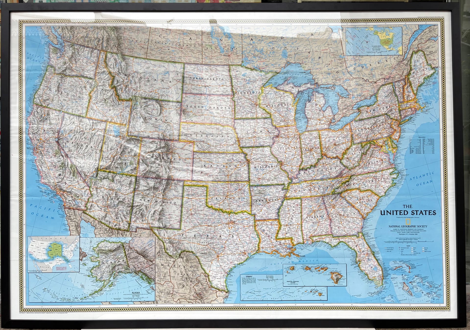 Professional framing for maps and cartography. Quality frames and glass options protect valuable historical documents and prints.